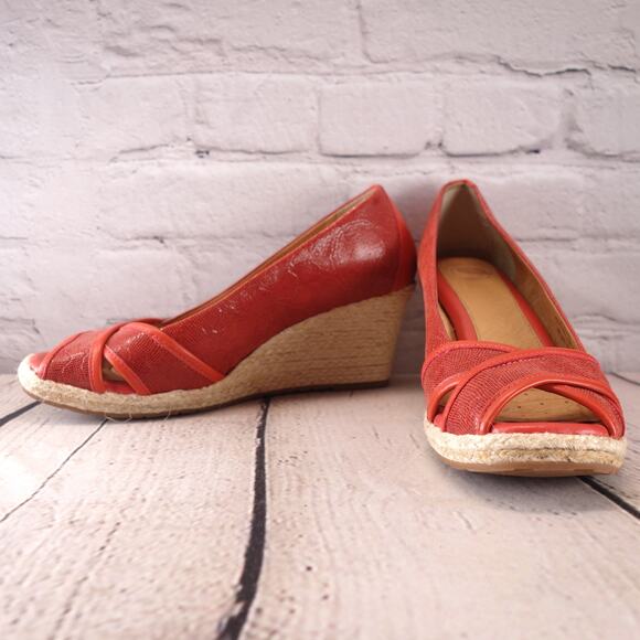 Nurture Women's Size 8M Peep Toe Espadrille Wedge Heel Shoe #371 - Picture 5 of 11